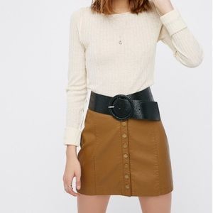 Free people Faux leather mini skirt